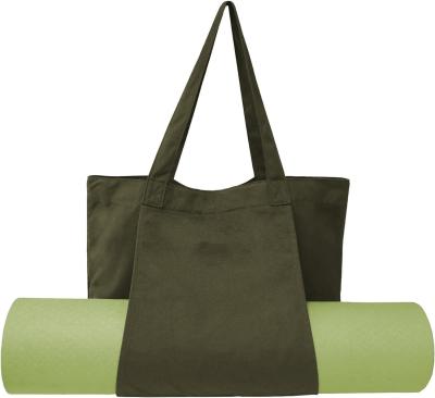 Grand durable couleur verte coton sport personnalisable sacs à dos avec chaussures compartiment poche