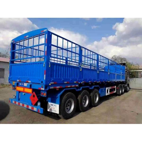 1 40 Tons 4 Axles Steel Bike One Wheel Caged Tipper Box Van Fence Container Cargo Trailer