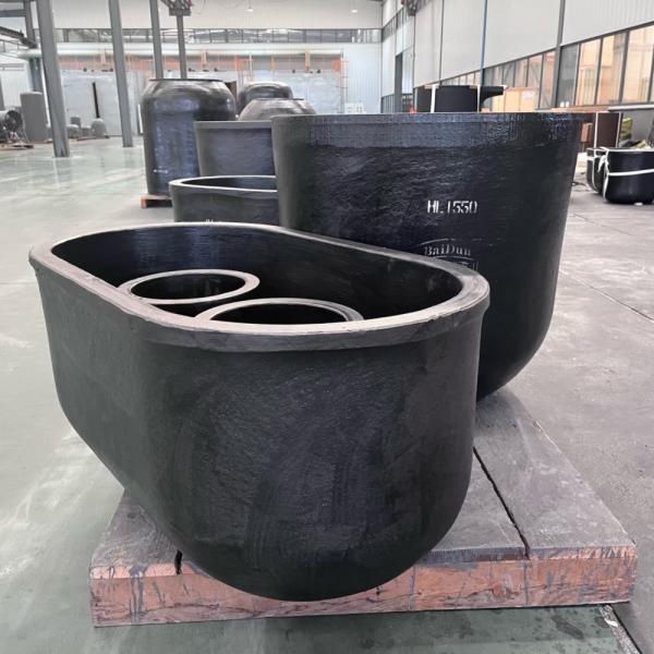 Continuous Copper Rod Casting SiC Graphite Crucible with Bottom Discharge System