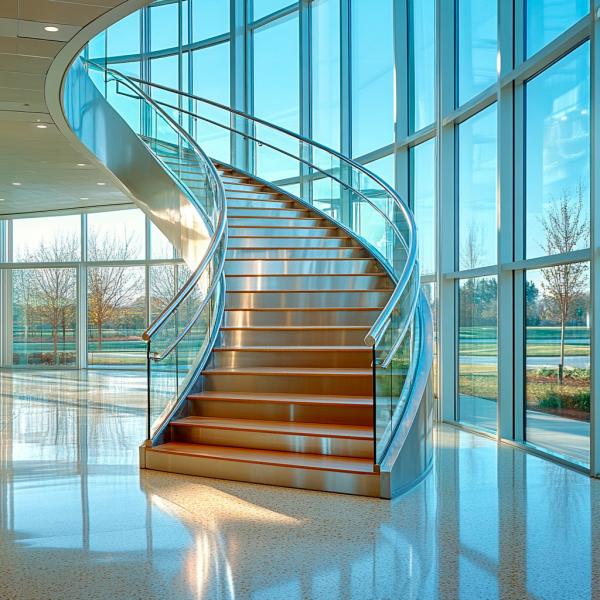 Manobras fortes de aço inoxidável com espessura lateral de aço de 12 mm para corrimões de vidro