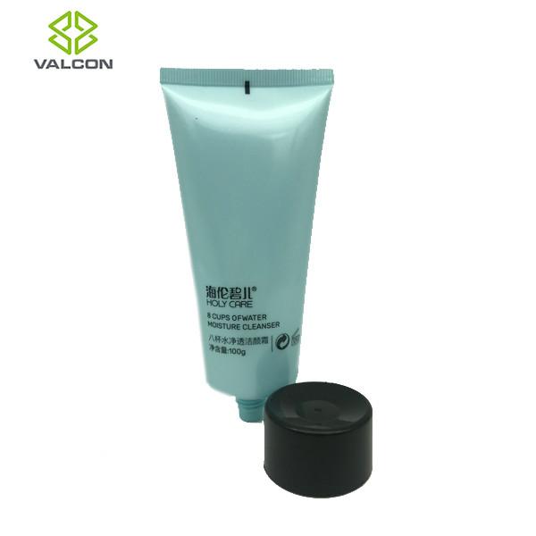 100 ML Diameter 41 MM Empty Cosmetic Tube Packaging With Black Screw Cap For Cleanser