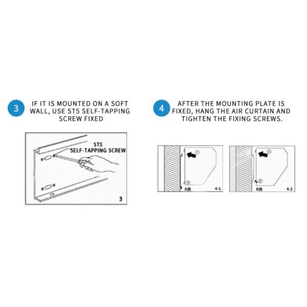 200CM Freezer Door 4300CFM Cold Room Air Curtain