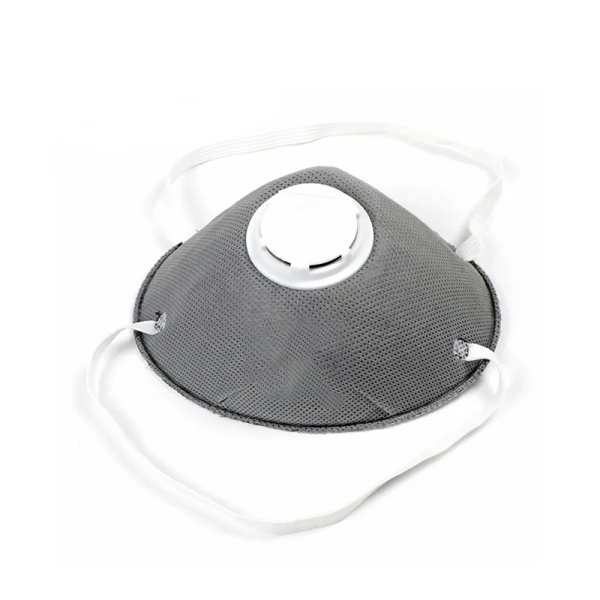 Hubei Haixin Disposable Medical Mask with Valve Respirator Breathable FFP2 Duck Bill V Shape White with Tie-on Earloop Wholesale