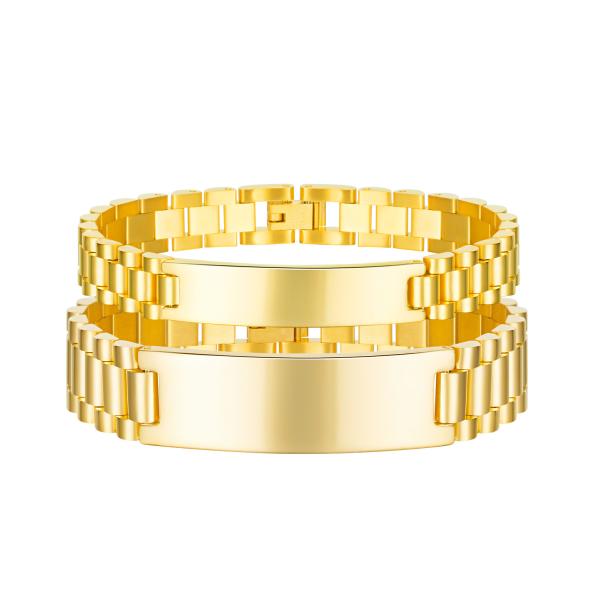 European and American Simple CNC Inlay Titanium Steel Men's Bracelet Jewelry Type Bracelets