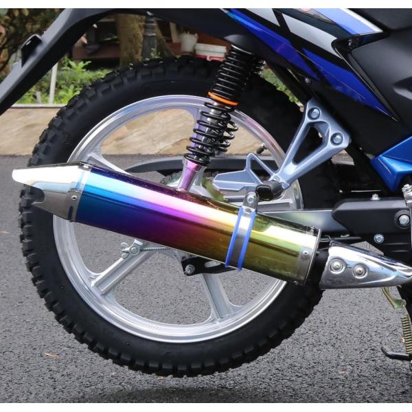 NEWANBO Off Road Motorbike Blue Color LED Headlight Sport Muffler