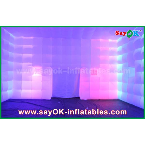 PVC шатра раздувной на открытом воздухе покрыл шатер гигантского куба раздувной с воздуходувкой света/воздуха изменения цвета