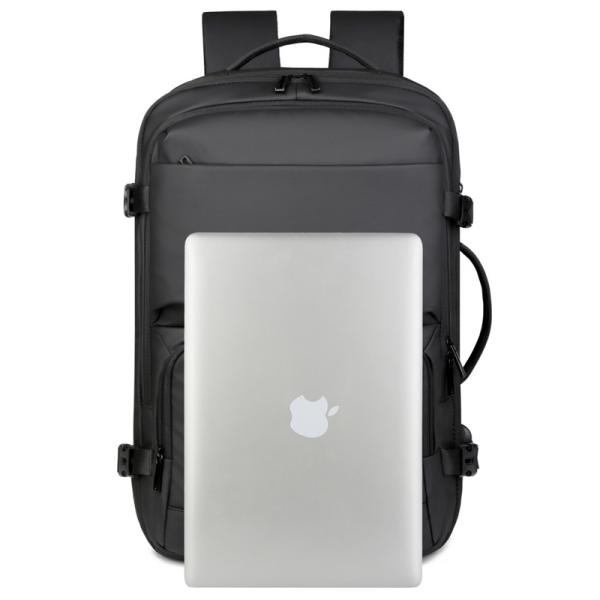 Lightweight Customizable Logo Laptop Backpack for Business Travel Charging Unisex Anti-Theft Design in Fashionable Blue Black