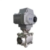 Válvula de bola elétrica em miniatura de conexão de flange de aço inoxidável