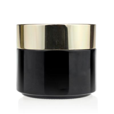 O costume cosmético de vidro preto reciclado impermeável dos frascos 100g imprimiu privado