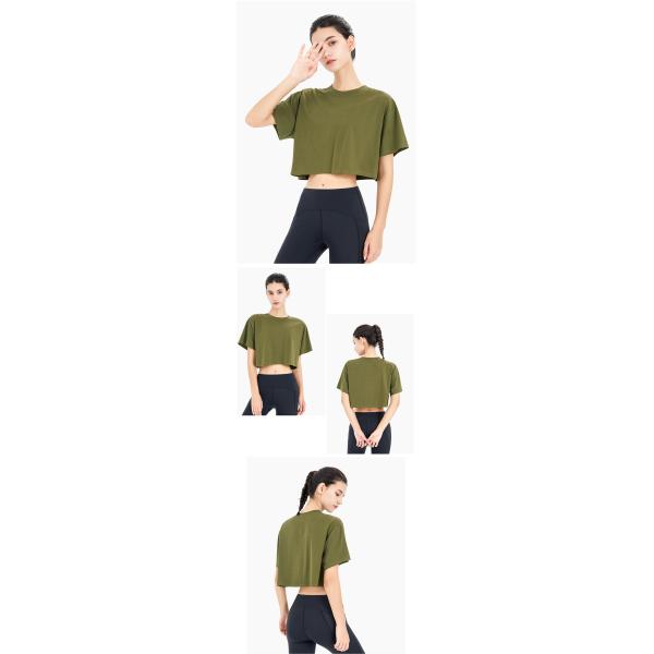 Women Cotton Loose Short Sleeve Activewear T Shirts Breathable