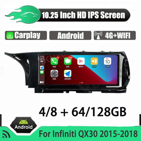 Авторадио Viknav для Infiniti FX35 QX70 (2009-2013) 10,25 дюйма Авто аудио Беспроводной CarPlay Стерео мультимедийный проигрыватель