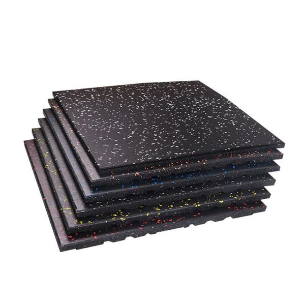 25mm 4pcs Eco Sports Outdoor Interlocking Tiles 20X20X1'' Thick Interlocking Rubber Gym Flooring