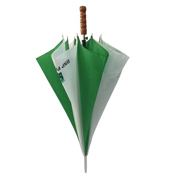 Зонтик 23" ручки Semi автоматического прямого Pongee деревянный *8K