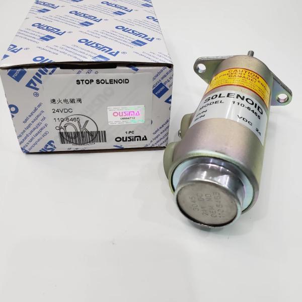 OUSIMA 110-6465 1106465 24V Flame out Solenoid Stop Solenoid Cut off Solenoid For  Excavator Part