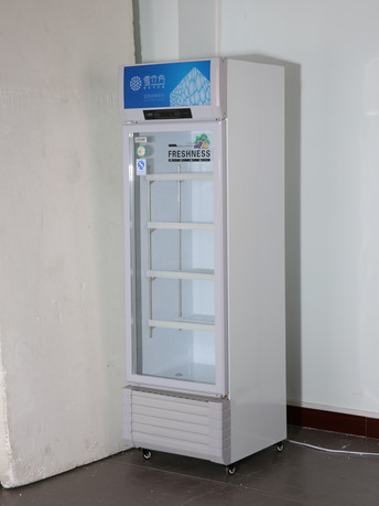 Blue Refrigerated Display Cabinet Beverage Cabinet