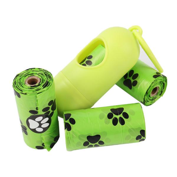 Saco de lixo de plástico para cães e gatos com material degradável PE Unit Roll e logotipo OEM