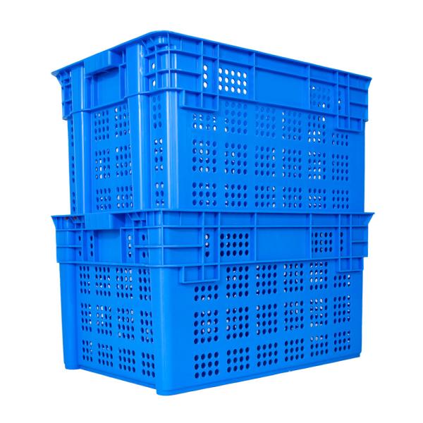 600x400x310mm Food Grade Solid Box Stackable Plastic Vegetable Crate for Safe Storage