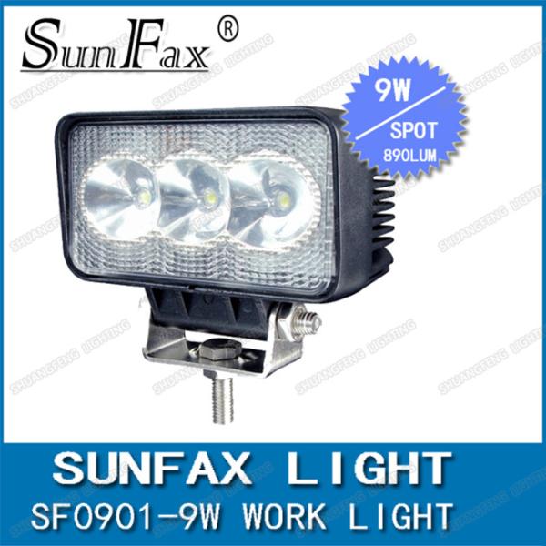 IP68 9W LED Off Road Driving Lights 6000K Black / White 273 * 230 * 295mm