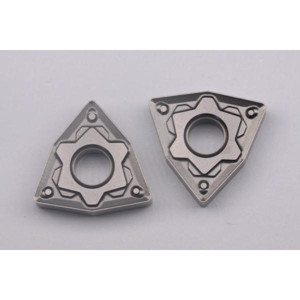Grey & Gold Color ISO Turning Inserts CNC Lathe Cutting Tools 40HRC Hardness WNMG08