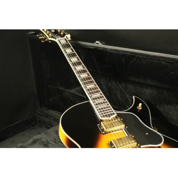 Quality blackburst thick hollow body block inlay single cutaway electric guitar