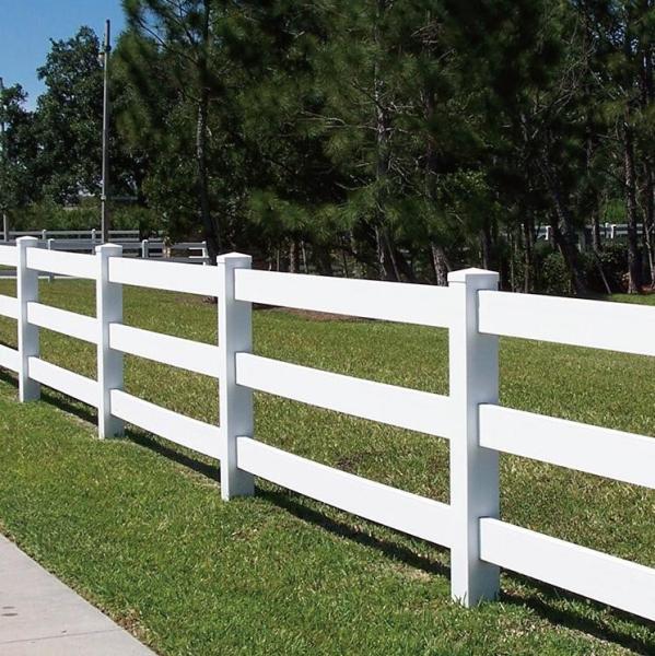 1.2m White 3-Rail Heavy Duty PVC Horse Fence