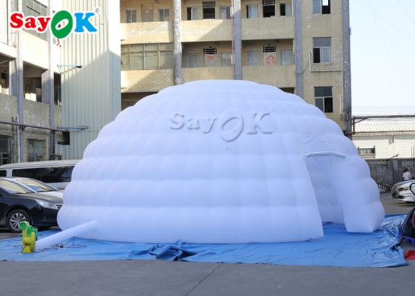 Go Outdoors Air Tent Double Stitching  8m White Inflatable Air Tent / Exhibition Igloo Dome Tent