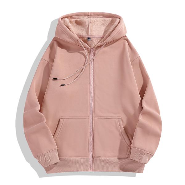 Light Blue Zipper Horse Riding Hoodies Women's Sports Thickened Jacket