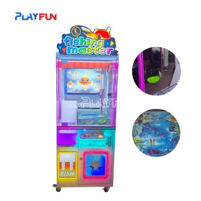 Machine de grue d'arcade à pièces pour enfants, à thème de pêche au poisson réel, à des fins commerciales, pour centres commerciaux