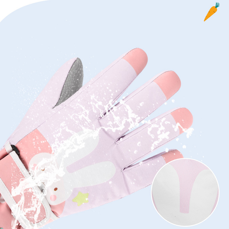 Autumn Full Finger Kids Winter Gloves Waterproof Windproof Touchscreen Ski Mittens Cold Weather Breathable Insulated