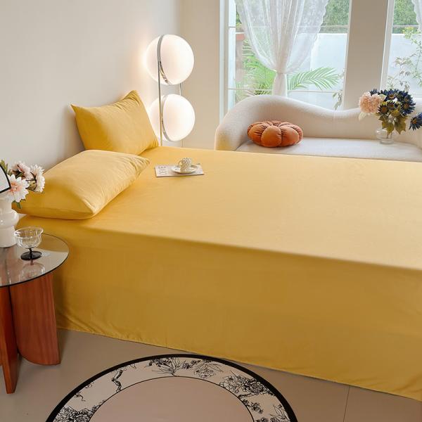 Cotton puro personalizado 60S 200TC Cama de cama de color sólido 133 * 72 Set de sábanas para el hogar hotel