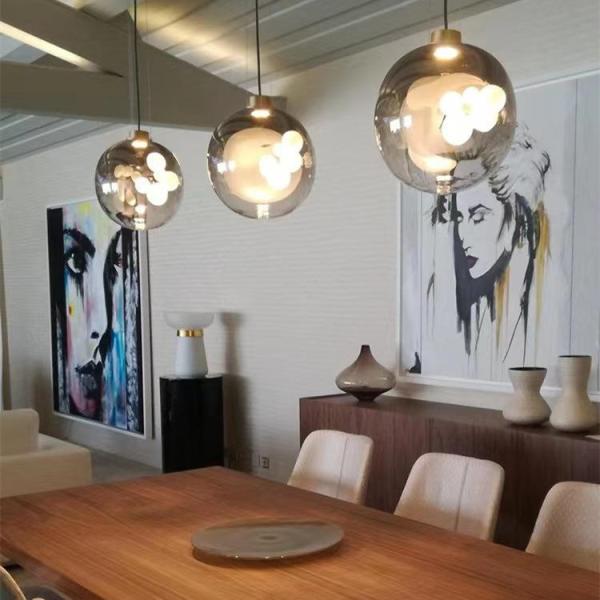 D300 X H1500MM Modern Glass Single Pendant Light For Bar Coffee Shop Restaurant