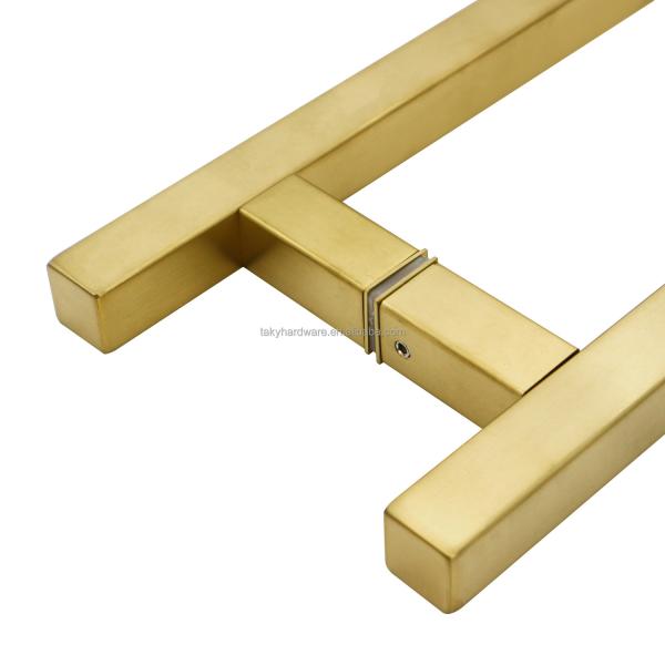 11 Inch Puxadores para Porta de Vidros Stainless Steel Brushed Gold Door Pull Handle