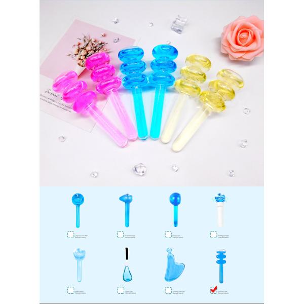 Gourd-shaped Beauty Ice Globes Facial Roller Cooling Globes for Face Neck Eye Circle Skin Care Massage Tools Reduce Puffiness