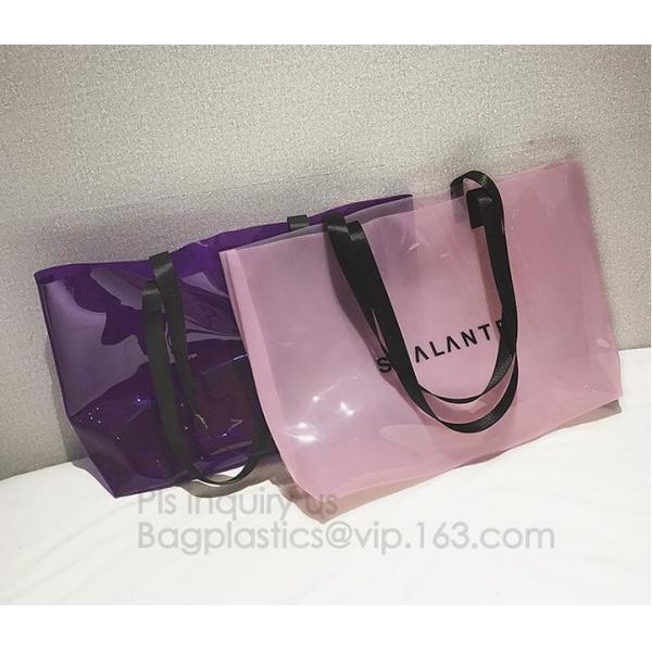 pvc transparent zipper bikini cosmetic bag, tote lady waterproof PVC swimming transparent beach bag, beach bag swimming