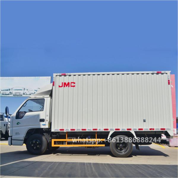 Fabrique de haute qualité JMC camion de rangée unique avec le meilleur prix Box Truck Good Stransporter