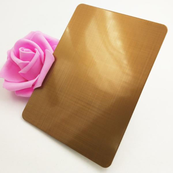 0.7mm Hairline Finish Stainless Steel Sheet Bright Annealed 201 304 316 Copper Brushed