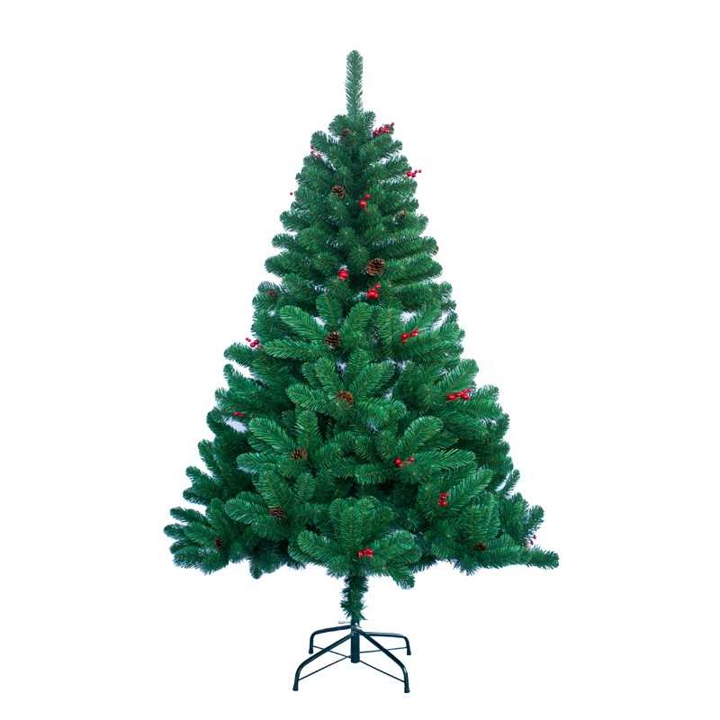 2026 Modern Outdoor X-mas Decoration Supplies Festival Artificial Christmas Tree with Fabric and Steel PVC for Park Use