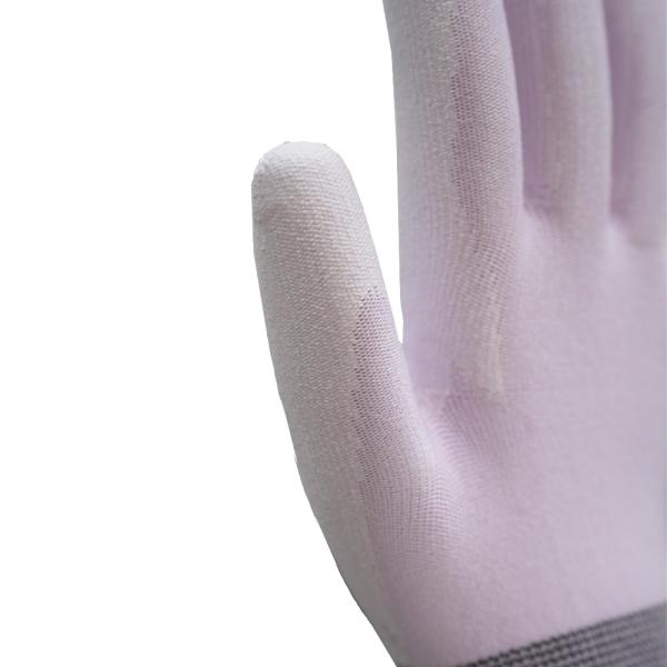 Guantes de trabajo de refrigeración de poliéster revestido de hielo de seda de nylon spandex de calibre 15 Guantes de agarre de verano
