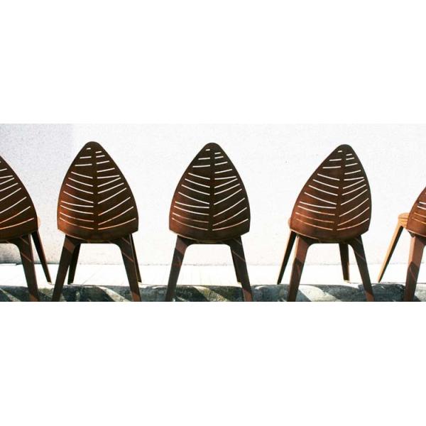 Мебели металла см H97*L52.5*D60 стул сада на открытом воздухе стальной с лист сформированными назад