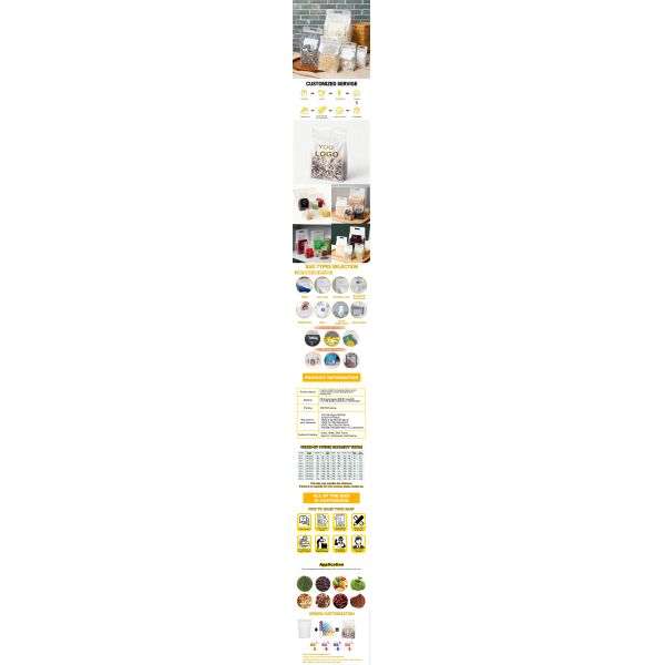 Zipper Bag Semi Transparent Frosted Flat Bottom Mylar Bag Foodgrade Packaging for Nuts Candy Dried Fruits Plastic Bags
