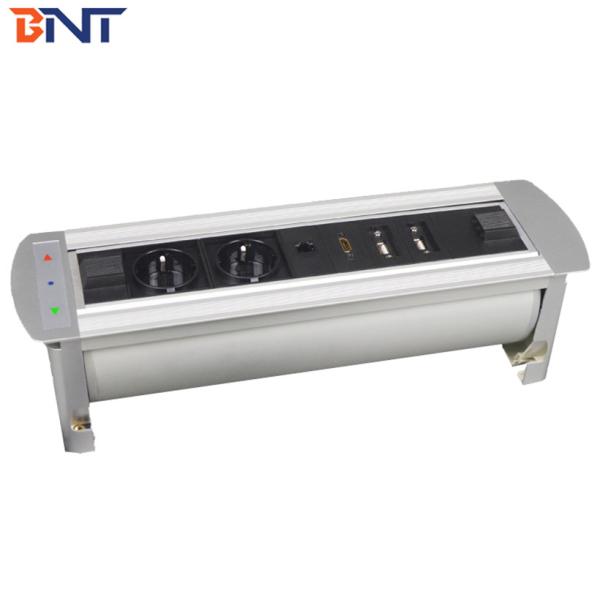 Customized supported popular motorized flip up desk mounted socket with EU plug