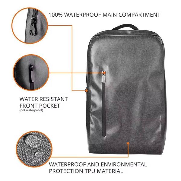 Backpack for Outdoor Camping Hiking IXP7 Waterproof TPU Airtight Zipper Backpack School Outdoor Travel Sport Gym Laptop Dry Duffel Ocean Camping Beach Bags