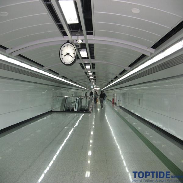 Waterproof Commercial Metal Suspended Ceiling Tiles 24 x 48 Perforated White Aluminium Metro Panel