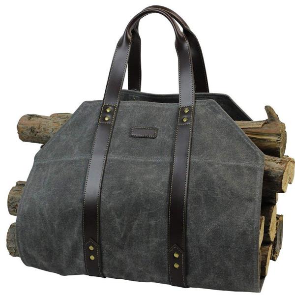 Light Weight Firewood Tote Canvas Log Carrier Waxed Canvas Material Made
