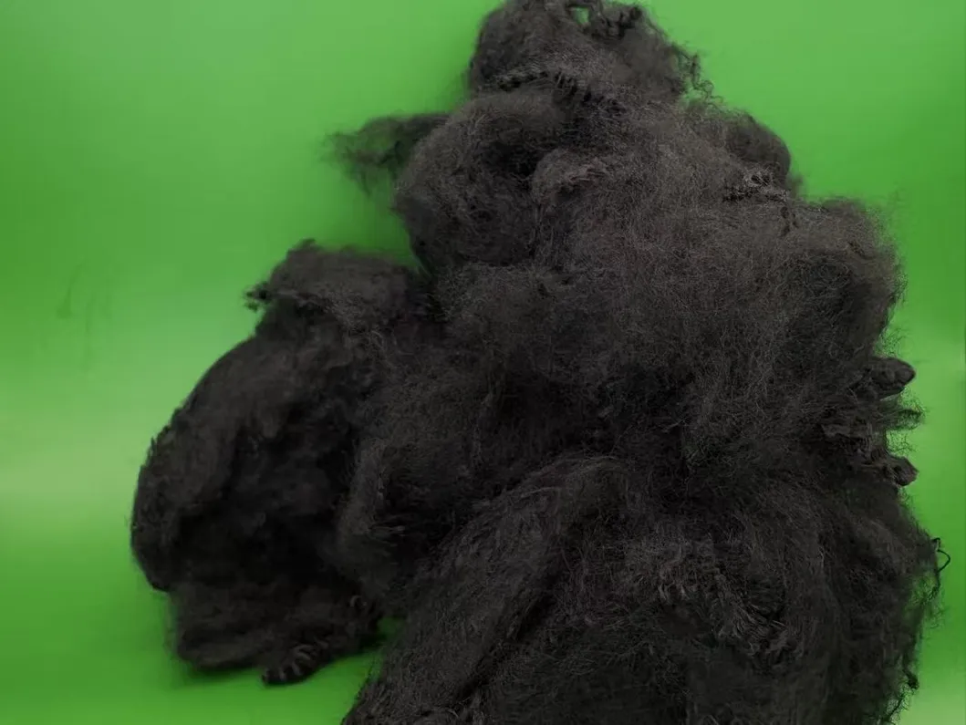 Tear-Resistant Low Melt Fiber 4D*51mm Virgin Black for Shoes