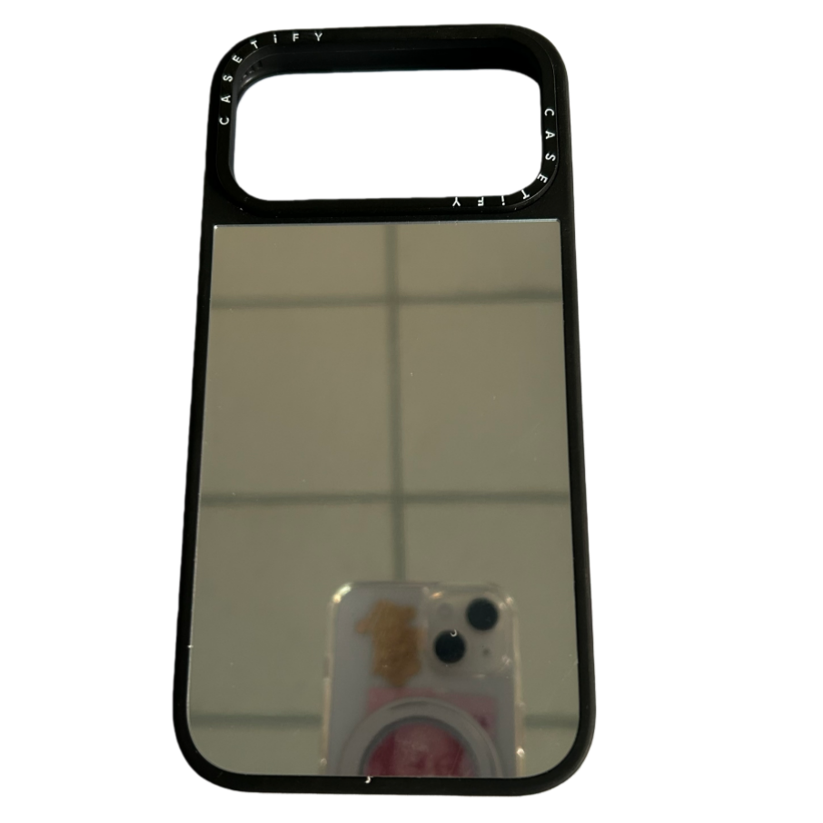 Replaceable Back Panel 2-in-1 Mirror Luxury Design Plastic Make-up Mirror Card Holder Phone Case for iPhone 17 Pro Max Cutting