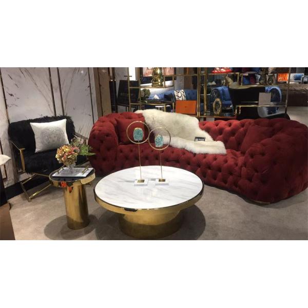 Light Luxury Oval Metal Coffee Table Combination Custom Luxury Modern Coffee Tables