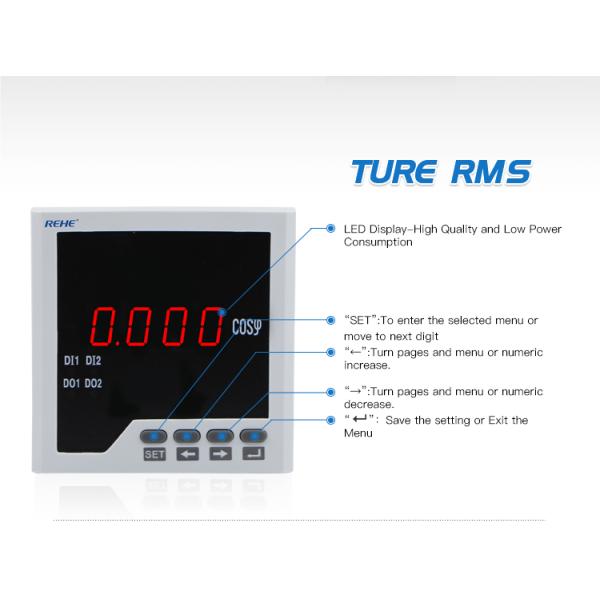 2019 Newest High Quality Size 96*96mm Digital Single Phase Power Factor Meter in Cos Power Meters RH-H31