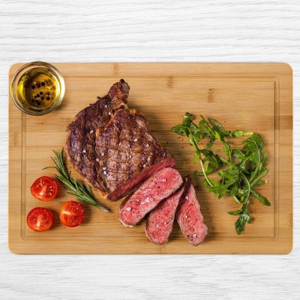 Tabla de cortar de bambú sostenible con ranura de jugo La adición perfecta a su cocina