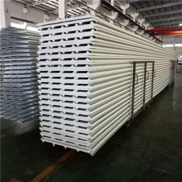 11.35meters 840mm ivory white single steel PVC eps sandwich roof panel for roof
